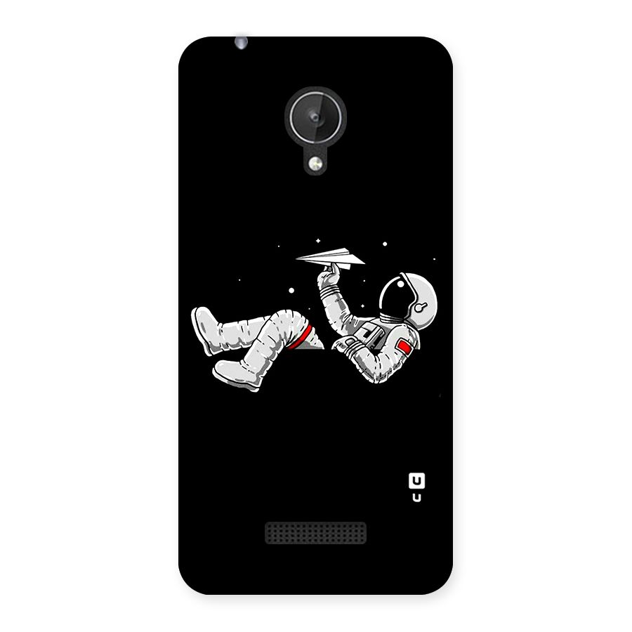 Astronaut Aeroplane Back Case for Micromax Canvas Spark Q380