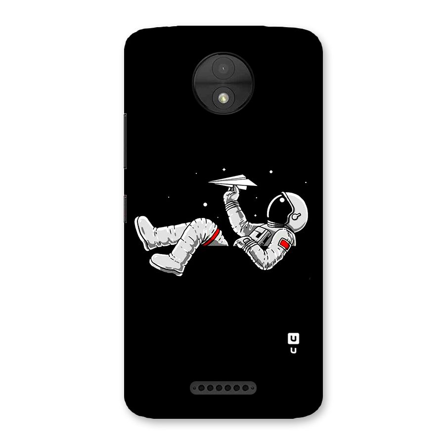 Astronaut Aeroplane Back Case for Moto C