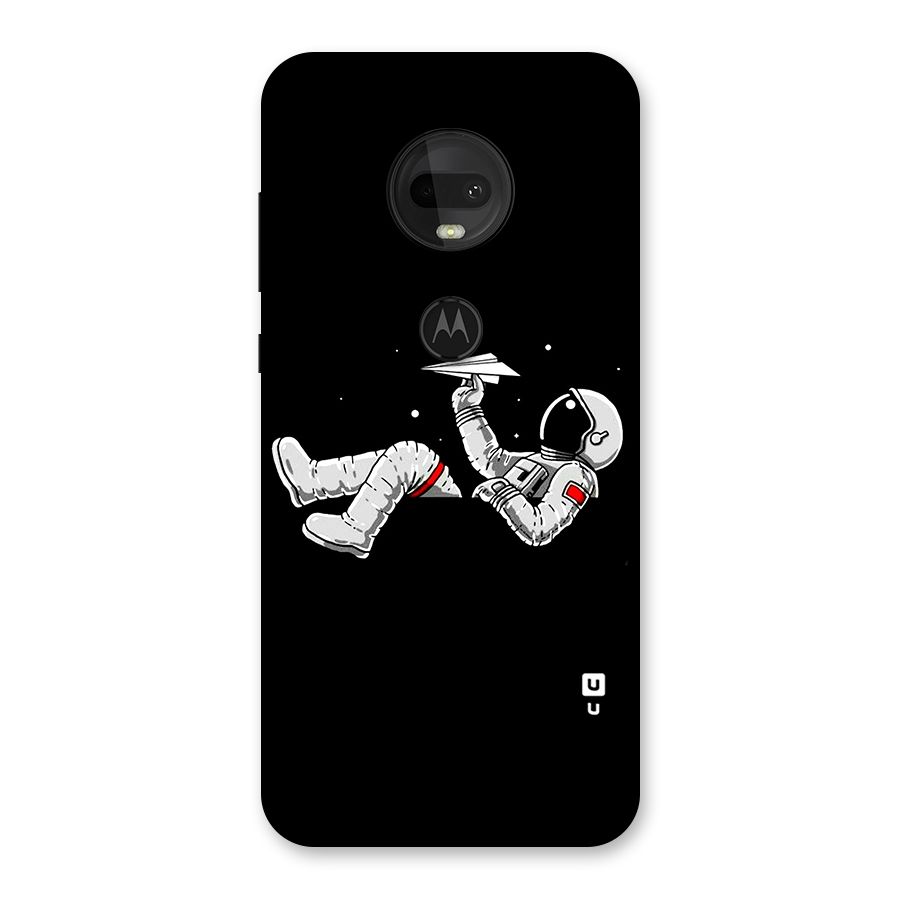 Astronaut Aeroplane Back Case for Moto G7