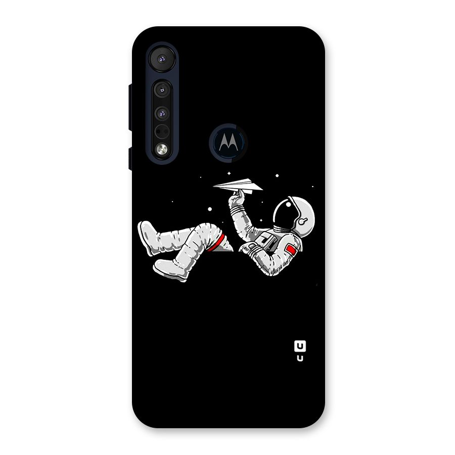 Astronaut Aeroplane Back Case for Motorola One Macro