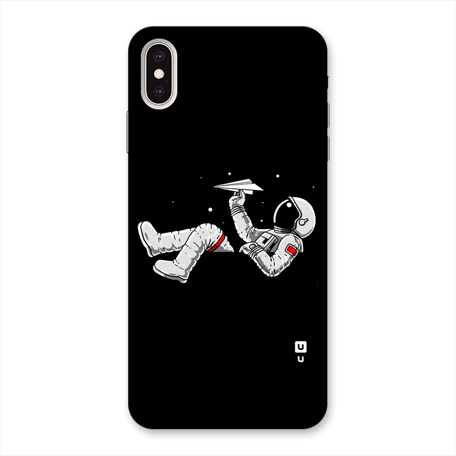 Astronaut Aeroplane Back Case for iPhone XS Max