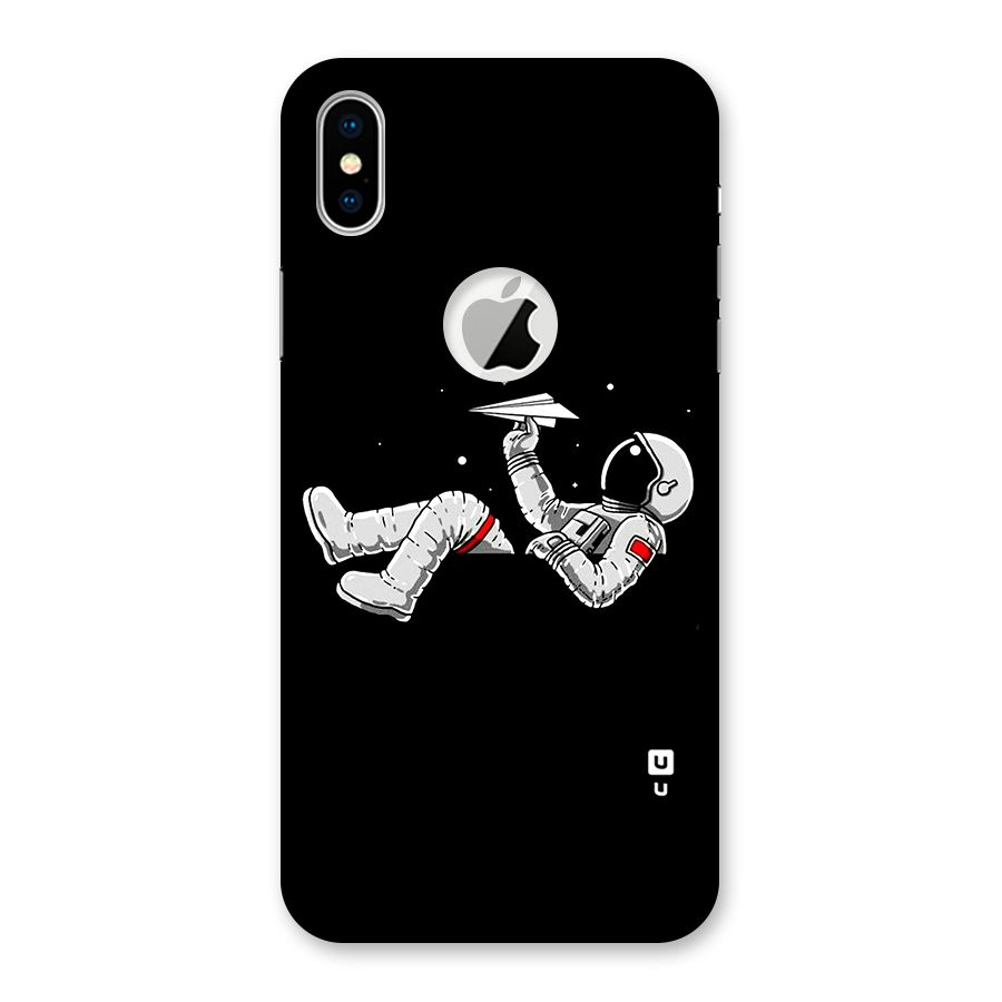 Astronaut Aeroplane Back Case for iPhone X Logo Cut