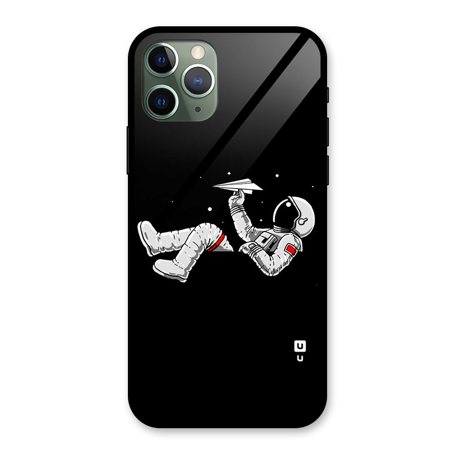 Astronaut Aeroplane Glass Back Case for iPhone 11 Pro