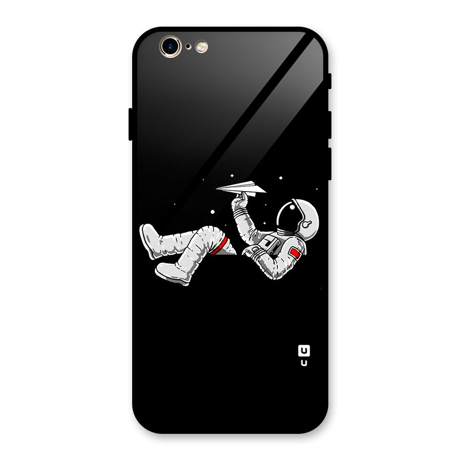 Astronaut Aeroplane Glass Back Case for iPhone 6 6S