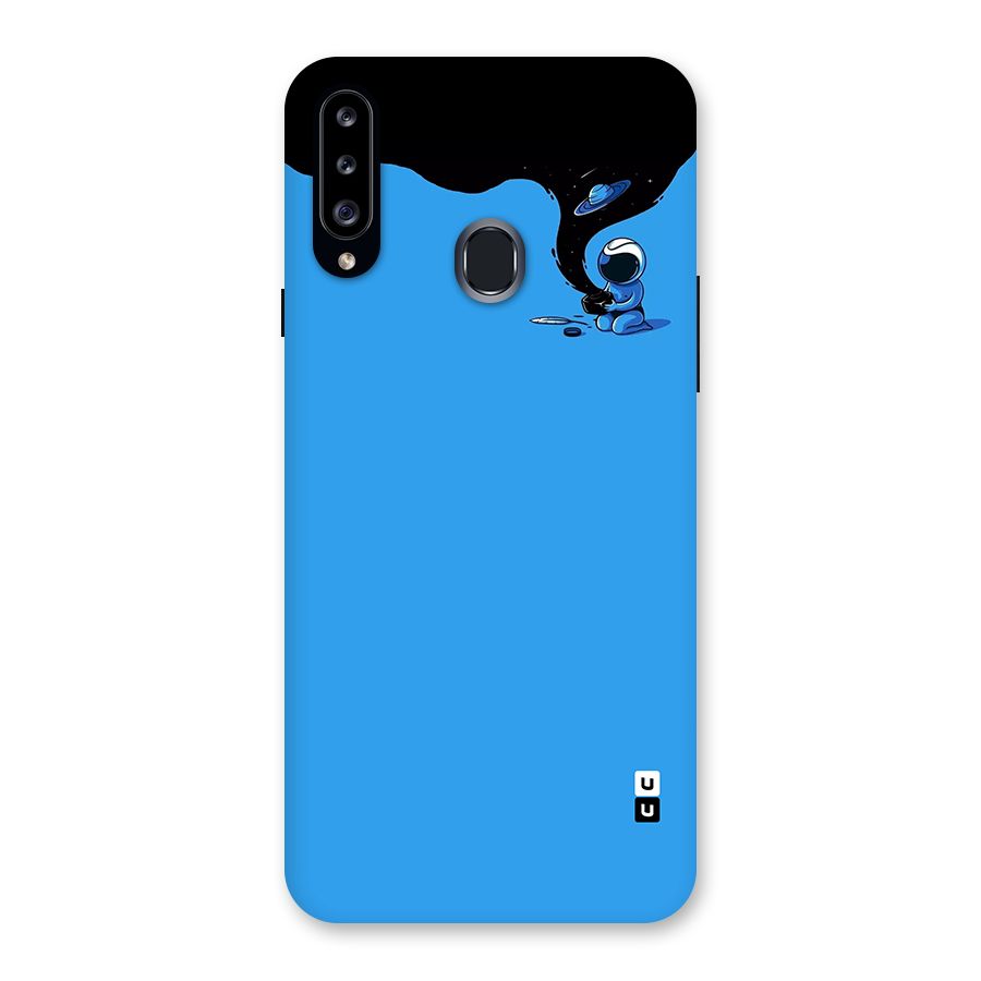Astronaut Creativity Paint Sky Back Case for Galaxy A20s