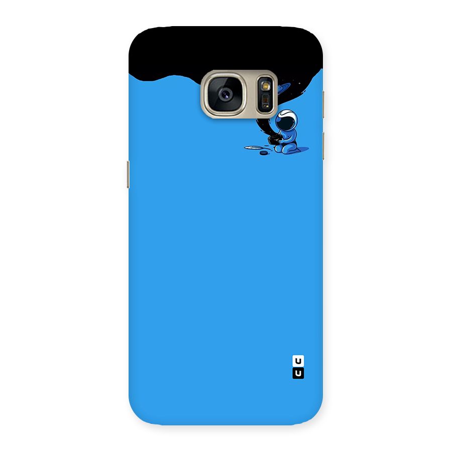Astronaut Creativity Paint Sky Back Case for Galaxy S7