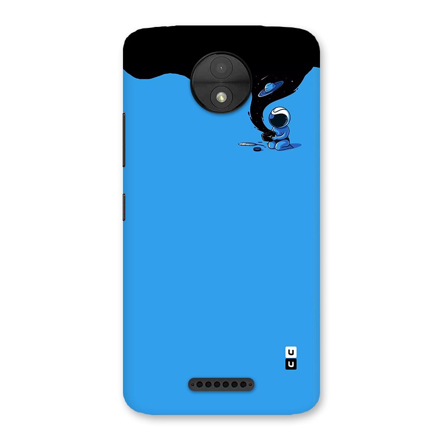Astronaut Creativity Paint Sky Back Case for Moto C