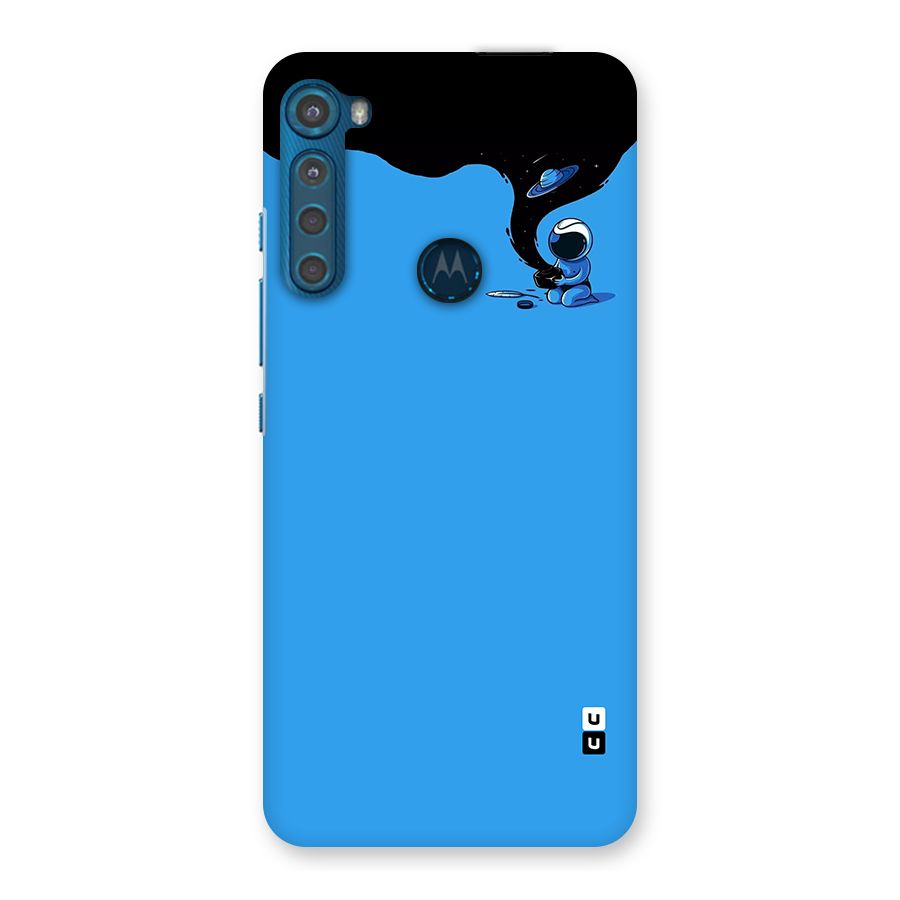 Astronaut Creativity Paint Sky Back Case for Motorola One Fusion Plus