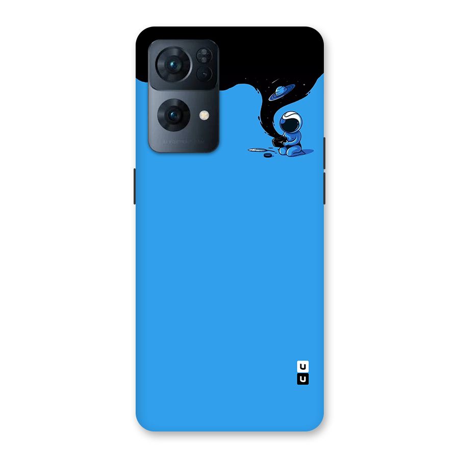 Astronaut Creativity Paint Sky Back Case for Oppo Reno7 Pro 5G