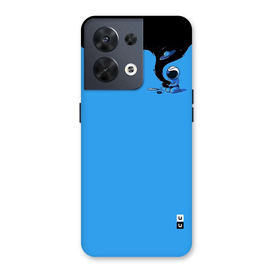 Astronaut Creativity Paint Sky Back Case for Oppo Reno8 5G