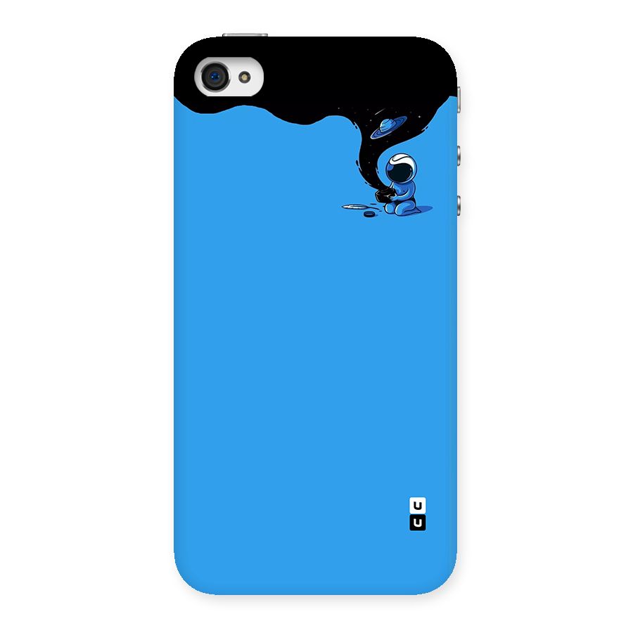 Astronaut Creativity Paint Sky Back Case for iPhone 4 4s