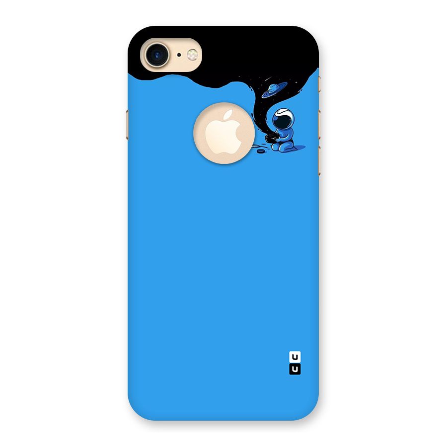 Astronaut Creativity Paint Sky Back Case for iPhone 7 Logo Cut