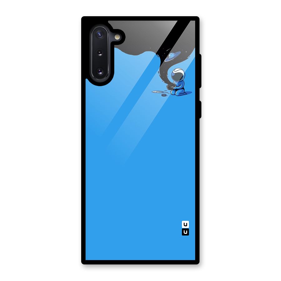 Astronaut Creativity Paint Sky Glass Back Case for Galaxy Note 10