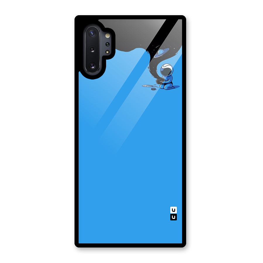 Astronaut Creativity Paint Sky Glass Back Case for Galaxy Note 10 Plus