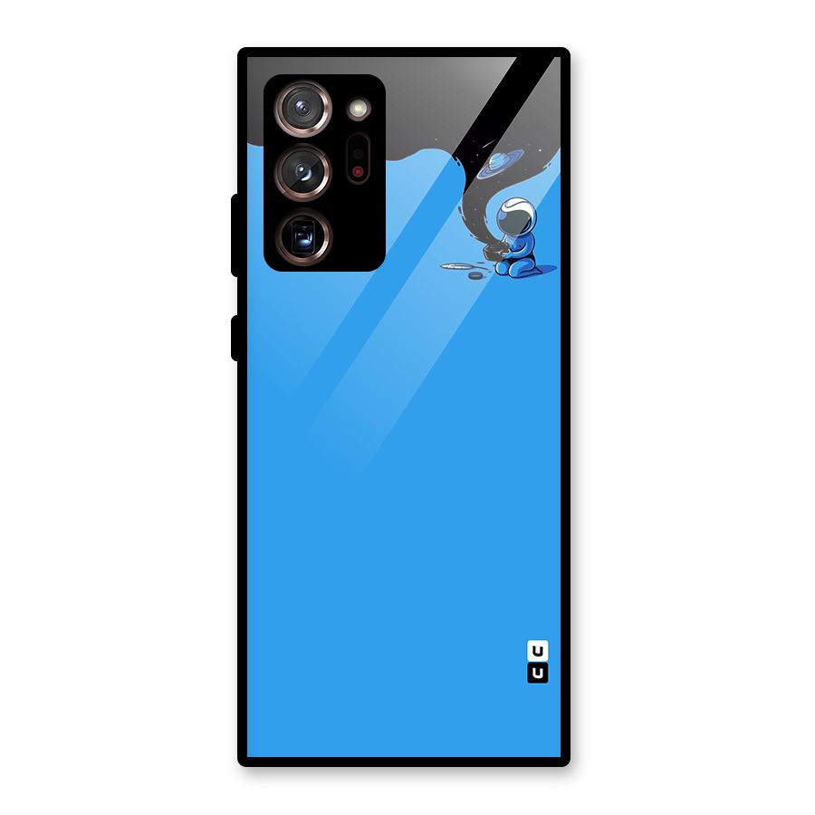 Astronaut Creativity Paint Sky Glass Back Case for Galaxy Note 20 Ultra