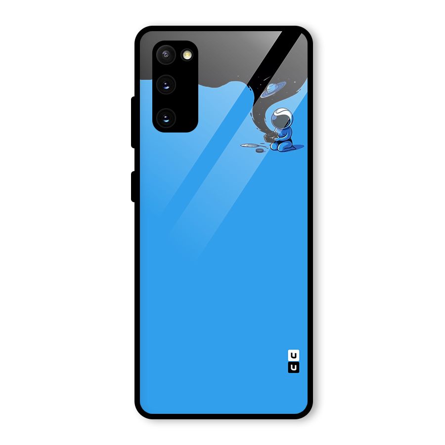 Astronaut Creativity Paint Sky Glass Back Case for Galaxy S20 FE