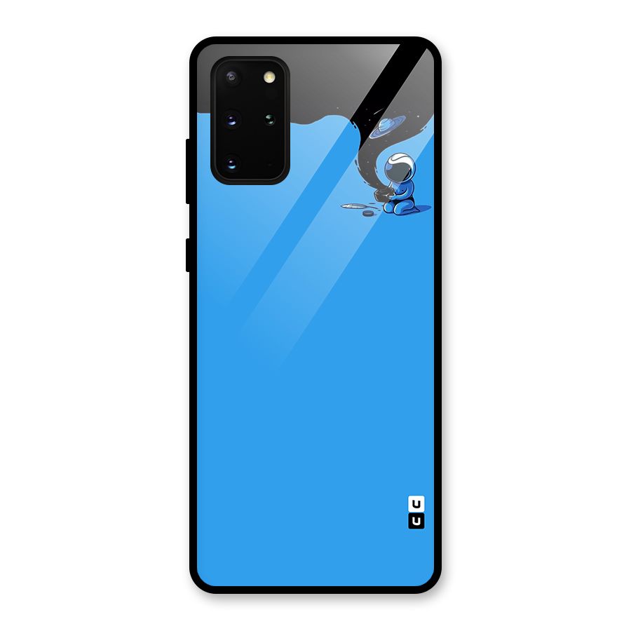 Astronaut Creativity Paint Sky Glass Back Case for Galaxy S20 Plus