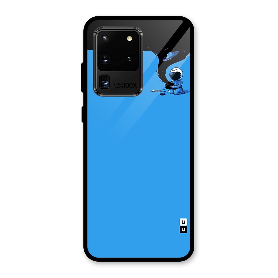 Astronaut Creativity Paint Sky Glass Back Case for Galaxy S20 Ultra
