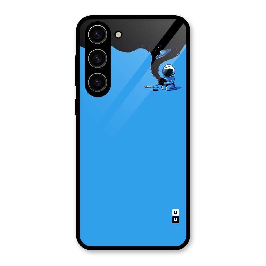 Astronaut Creativity Paint Sky Glass Back Case for Galaxy S23 Plus