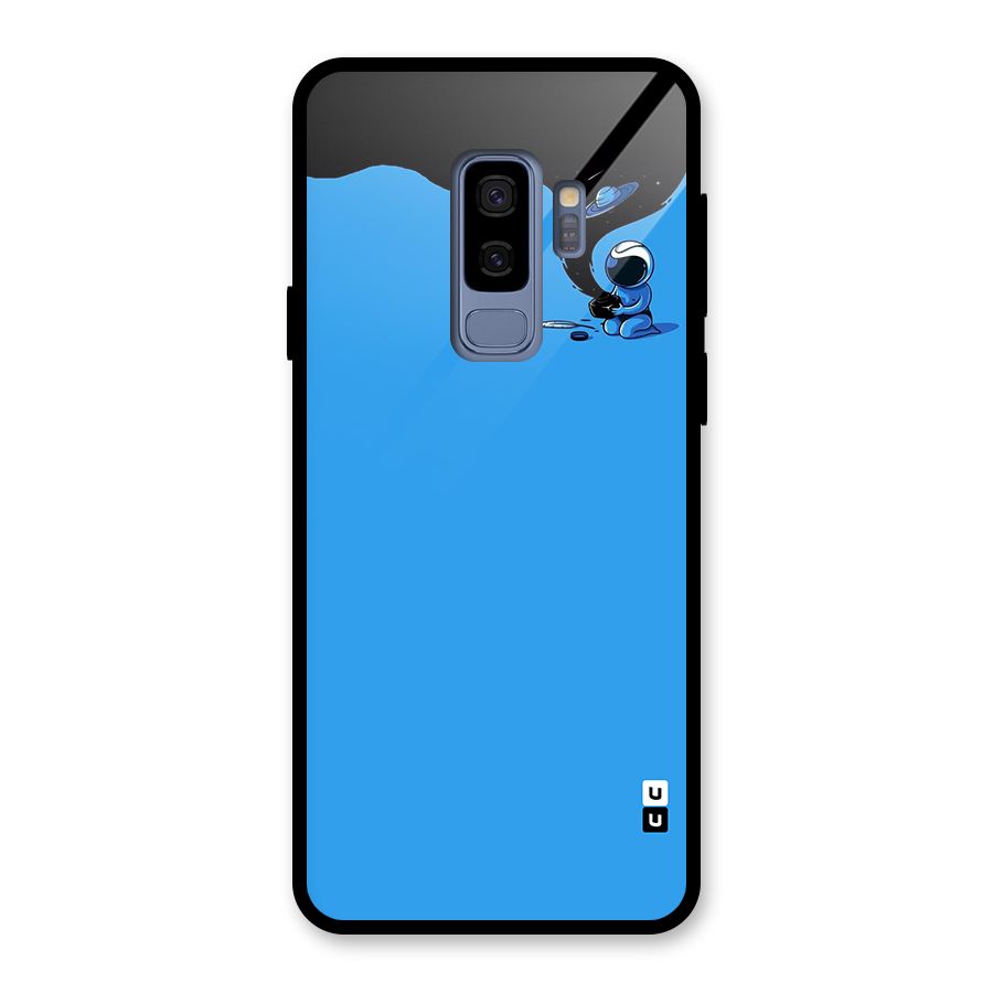 Astronaut Creativity Paint Sky Glass Back Case for Galaxy S9 Plus