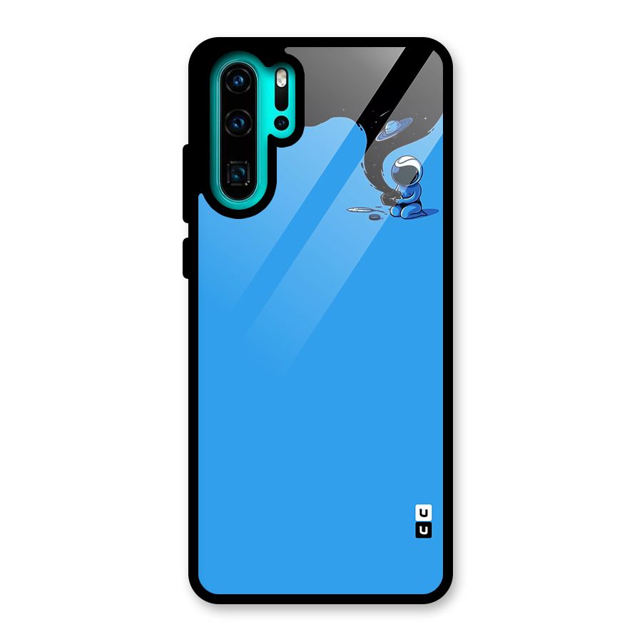 Astronaut Creativity Paint Sky Glass Back Case for Huawei P30 Pro