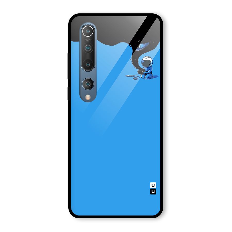 Astronaut Creativity Paint Sky Glass Back Case for Mi 10