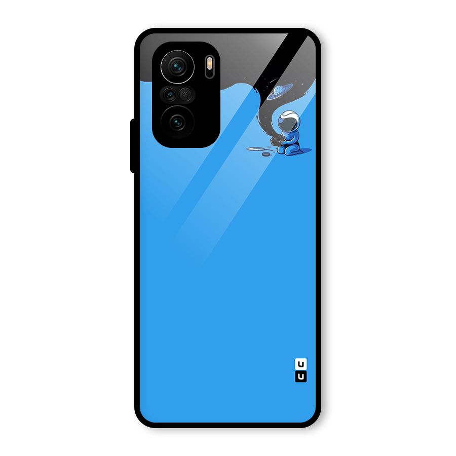 Astronaut Creativity Paint Sky Glass Back Case for Mi 11x