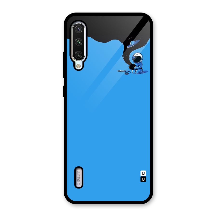 Astronaut Creativity Paint Sky Glass Back Case for Mi A3