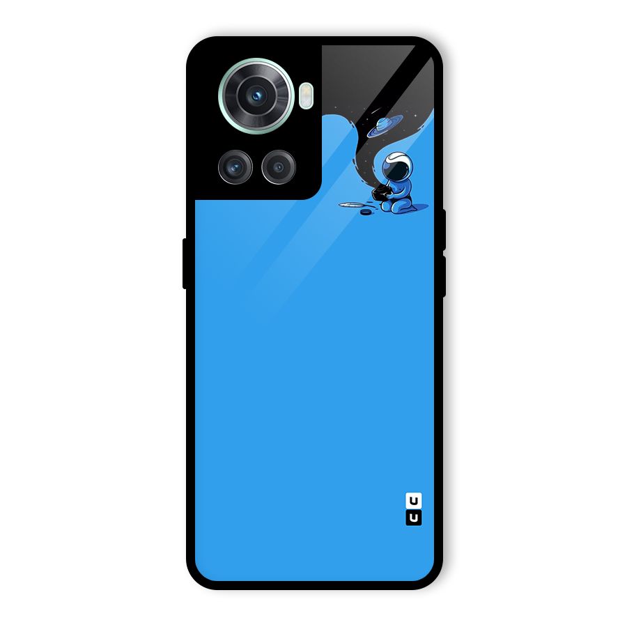 Astronaut Creativity Paint Sky Glass Back Case for OnePlus 10R