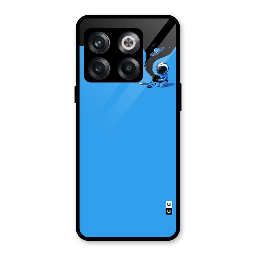 Astronaut Creativity Paint Sky Glass Back Case for OnePlus 10T