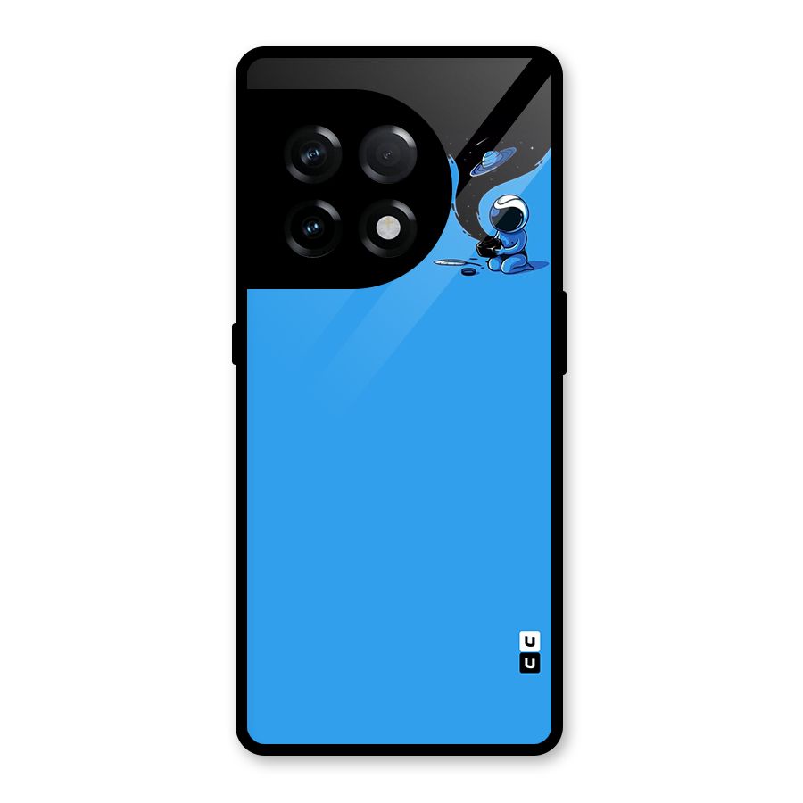 Astronaut Creativity Paint Sky Glass Back Case for OnePlus 11R