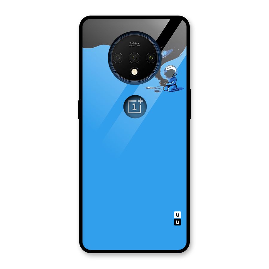 Astronaut Creativity Paint Sky Glass Back Case for OnePlus 7T