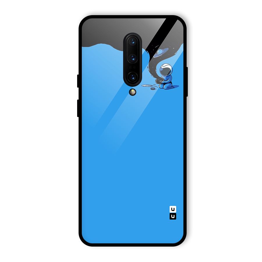 Astronaut Creativity Paint Sky Glass Back Case for OnePlus 7 Pro