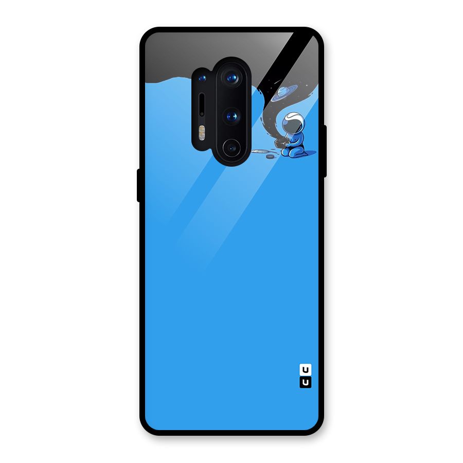 Astronaut Creativity Paint Sky Glass Back Case for OnePlus 8 Pro