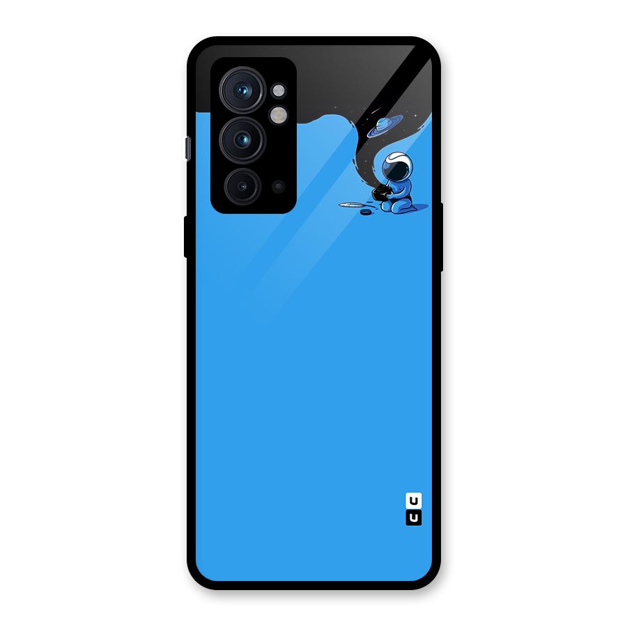 Astronaut Creativity Paint Sky Glass Back Case for OnePlus 9RT 5G