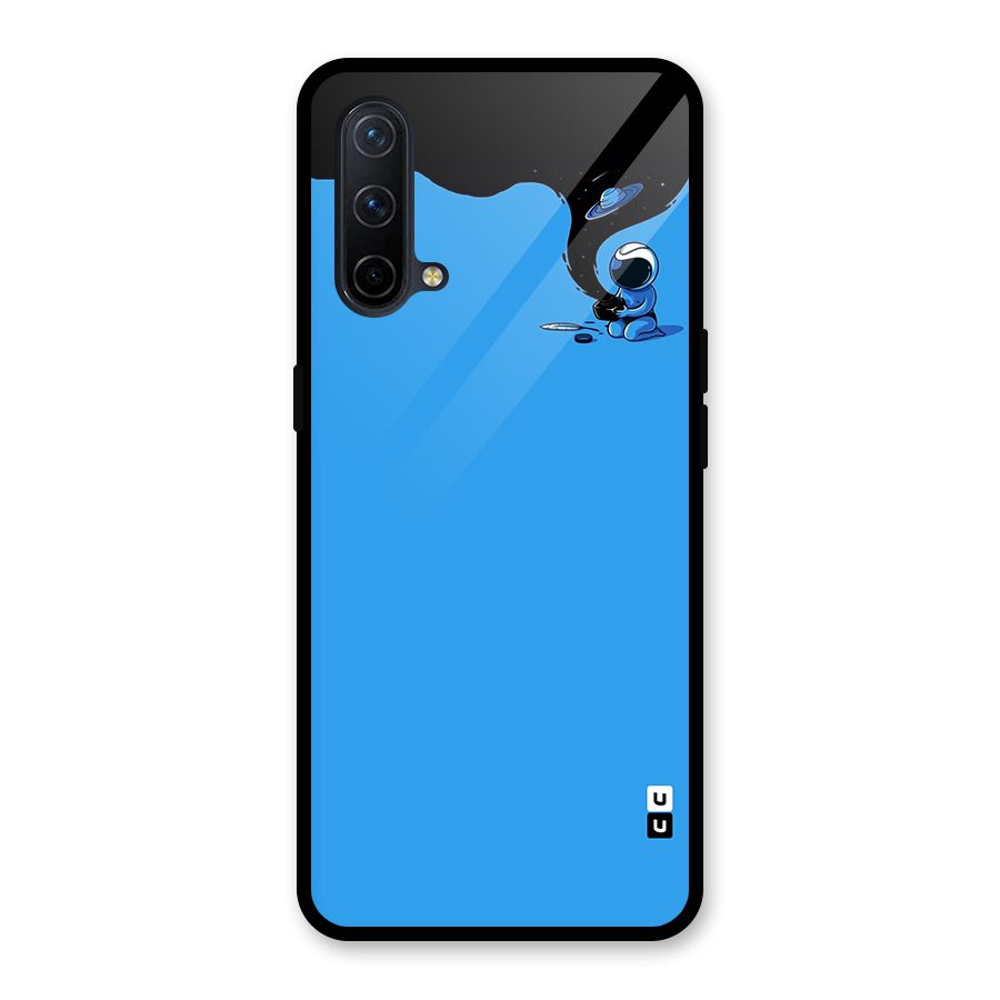 Astronaut Creativity Paint Sky Glass Back Case for OnePlus Nord CE 5G