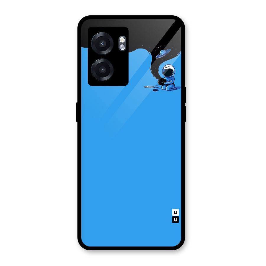 Astronaut Creativity Paint Sky Glass Back Case for Oppo K10 (5G)