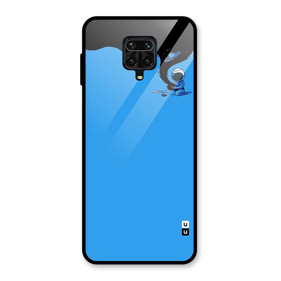 Astronaut Creativity Paint Sky Glass Back Case for Poco M2 Pro