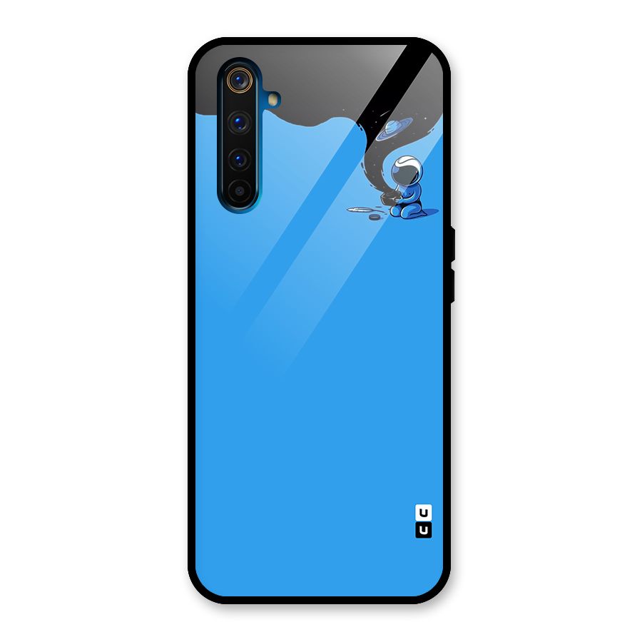 Astronaut Creativity Paint Sky Glass Back Case for Realme 6 Pro