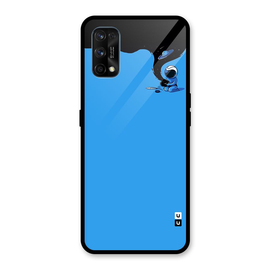 Astronaut Creativity Paint Sky Glass Back Case for Realme 7 Pro