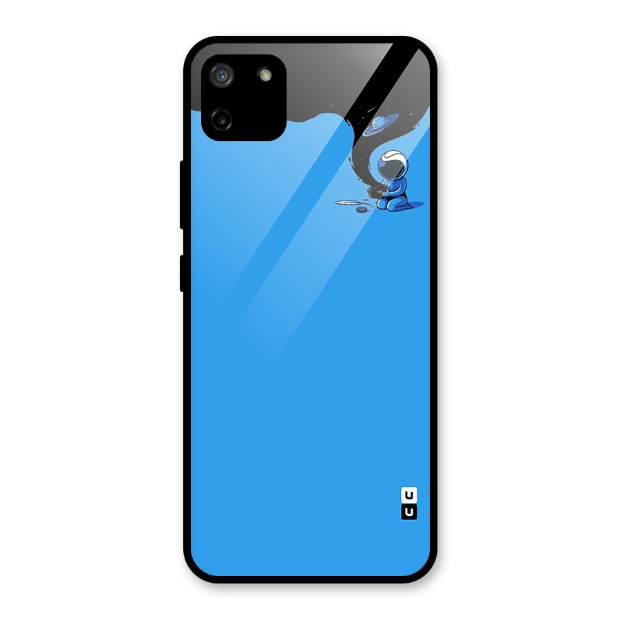 Astronaut Creativity Paint Sky Glass Back Case for Realme C11