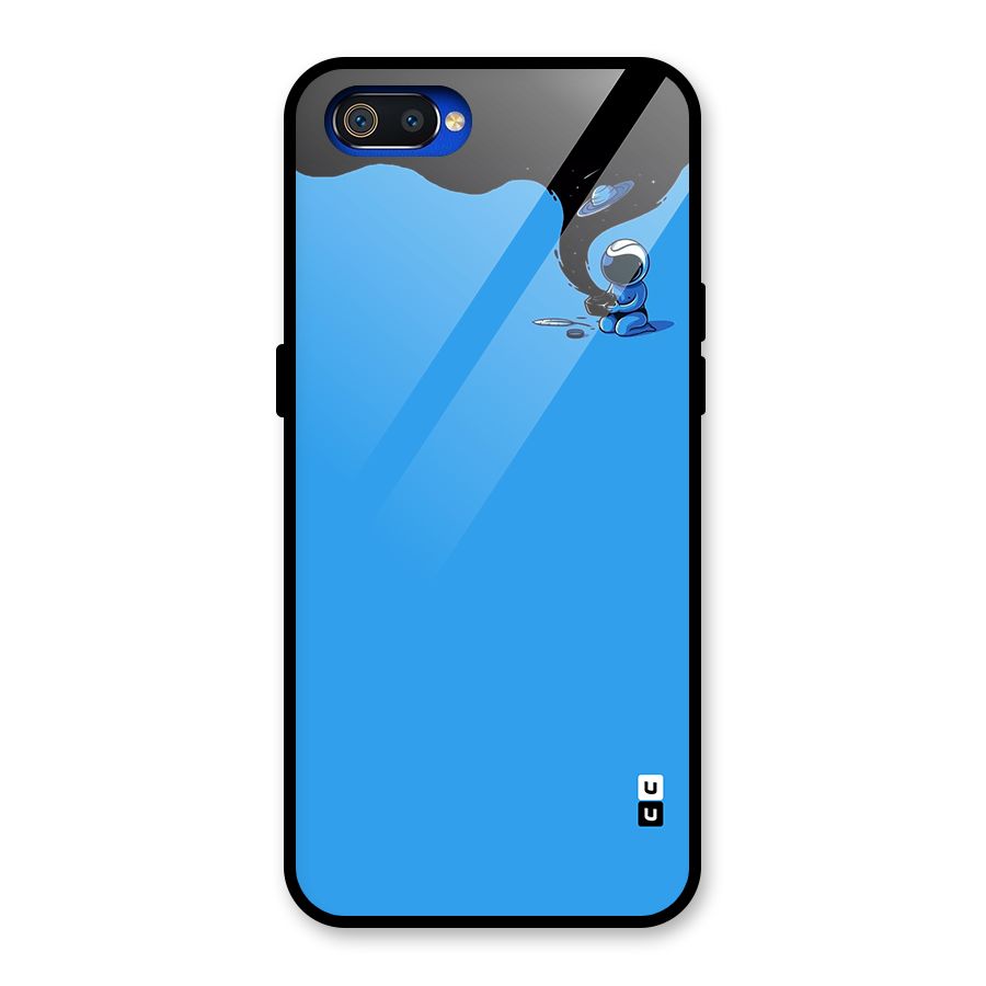 Astronaut Creativity Paint Sky Glass Back Case for Realme C2