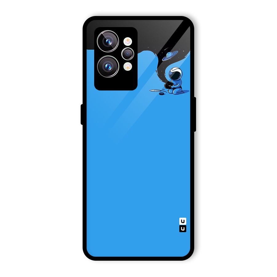 Astronaut Creativity Paint Sky Glass Back Case for Realme GT2 Pro