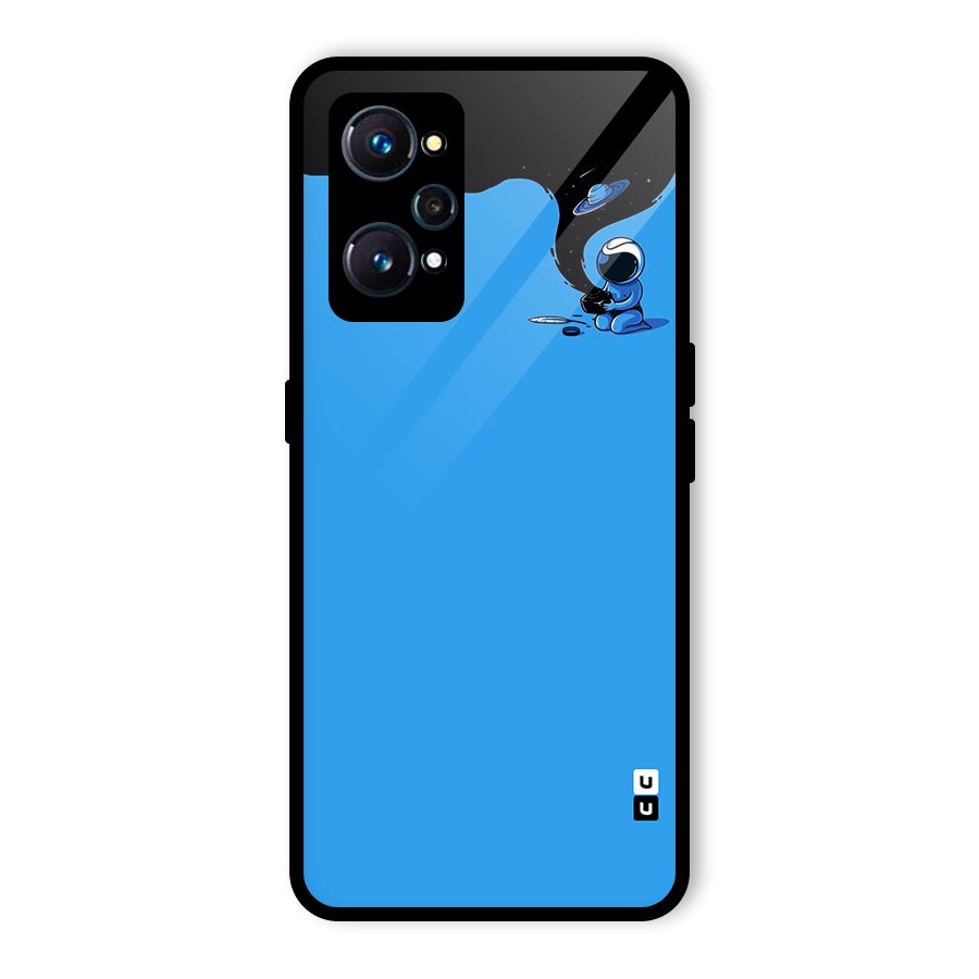 Astronaut Creativity Paint Sky Glass Back Case for Realme GT 2