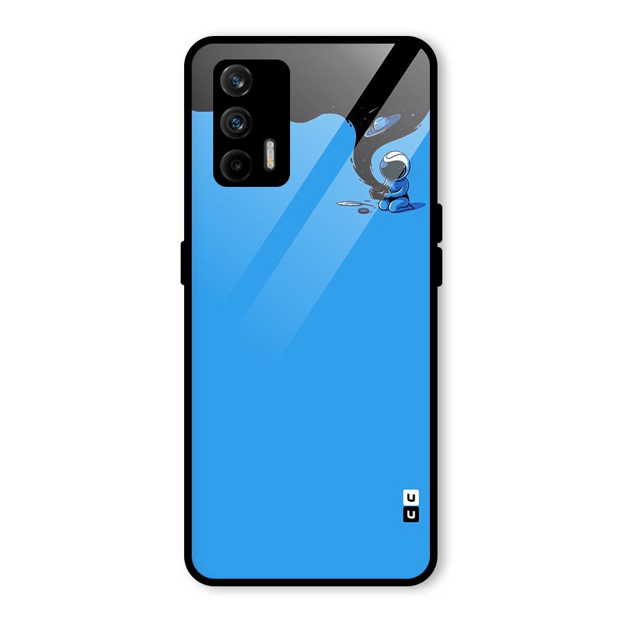 Astronaut Creativity Paint Sky Glass Back Case for Realme GT 5G