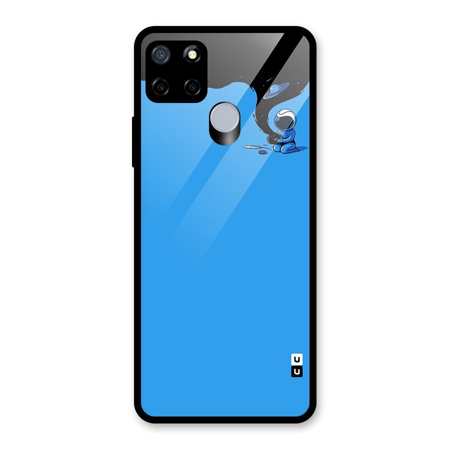 Astronaut Creativity Paint Sky Glass Back Case for Realme Narzo 20