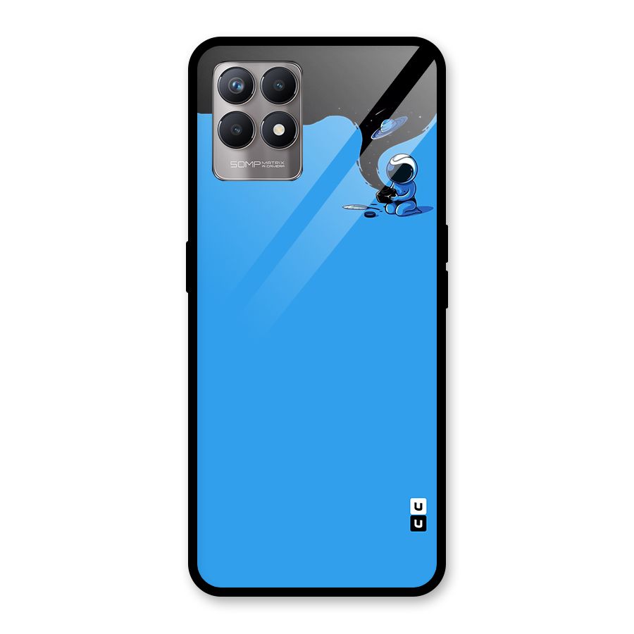 Astronaut Creativity Paint Sky Glass Back Case for Realme Narzo 50