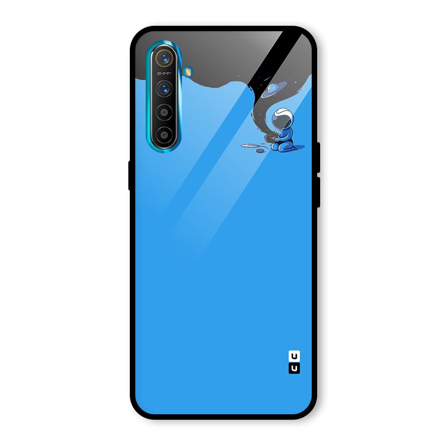 Astronaut Creativity Paint Sky Glass Back Case for Realme X2