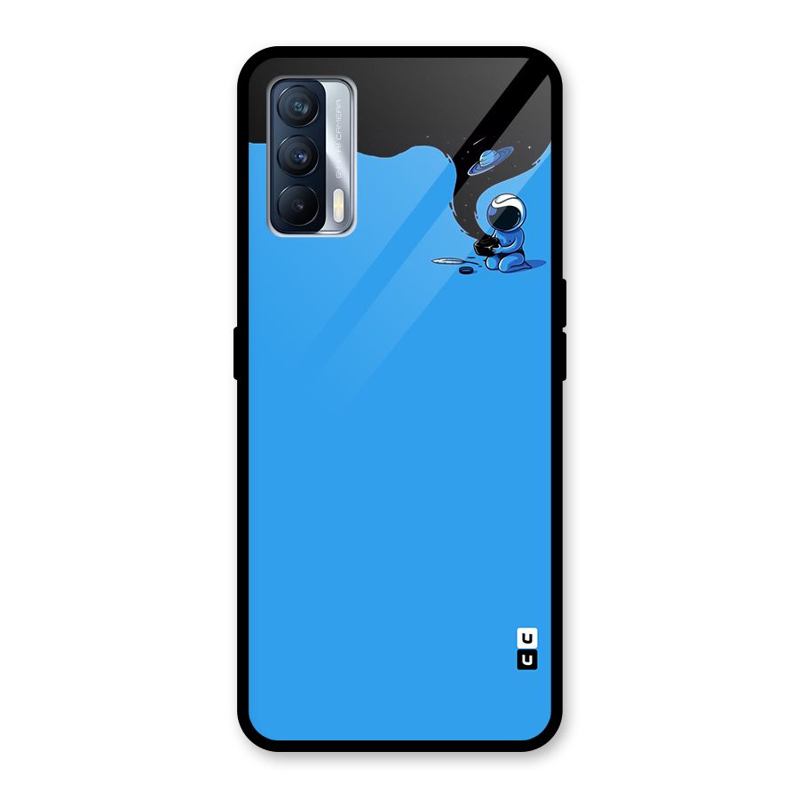 Astronaut Creativity Paint Sky Glass Back Case for Realme X7