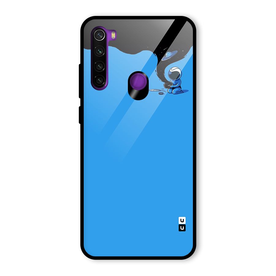 Astronaut Creativity Paint Sky Glass Back Case for Redmi Note 8
